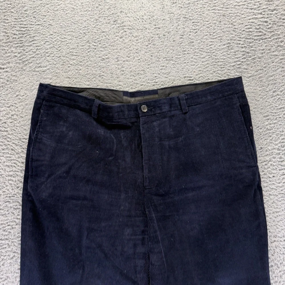 Brooks Brothers 346 Pant Mens 42x29 Blue Cotton Corduroy Chino Straight Business